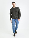 Celio Sötétszürke férfi basic pulóver Celio Gexter