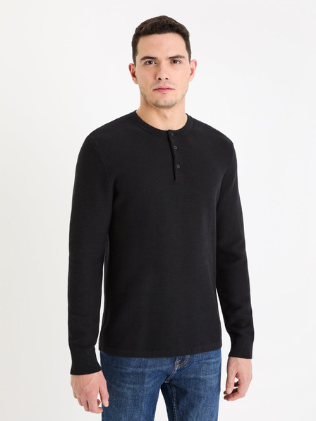 Celio Fekete férfi alap pulóver Celio Genesis