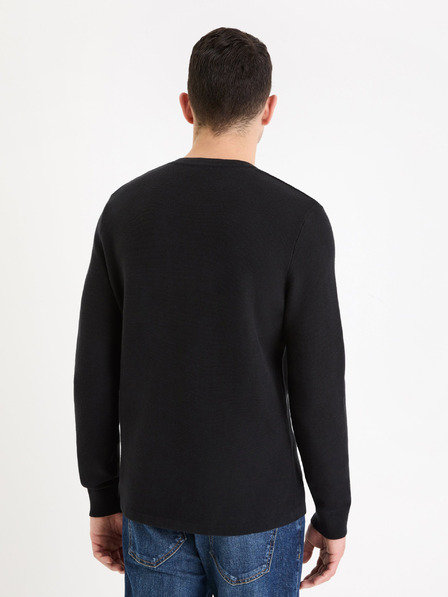 Celio Fekete férfi alap pulóver Celio Genesis