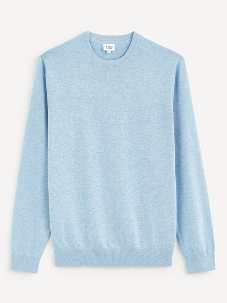 Celio Világoskék férfi basic pulóver Celio Decoton