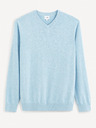 Celio Világoskék férfi basic pulóver Celio Decotonv