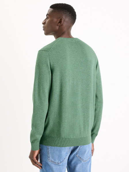 Celio Zöld férfi alap pulóver Celio Decoton