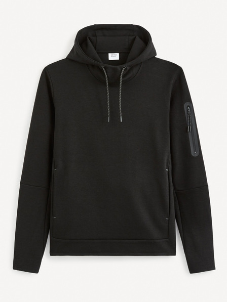 Celio Fekete férfi kapucnis pulóver Celio Geyokecap