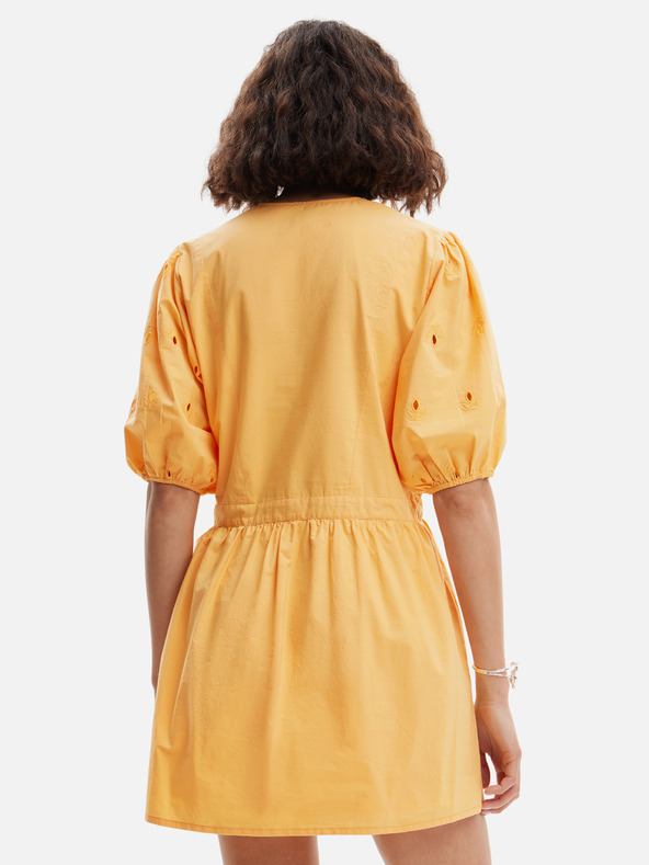 Desigual Narancssárga Desigual Lombard női miniruha