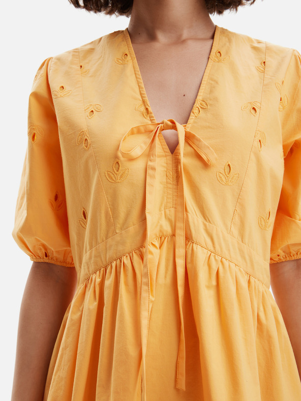 Desigual Narancssárga Desigual Lombard női miniruha