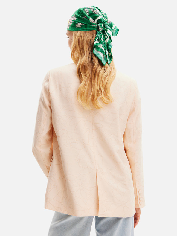 Desigual Sárgabarack színű női virágos Desigual Elbert dzseki