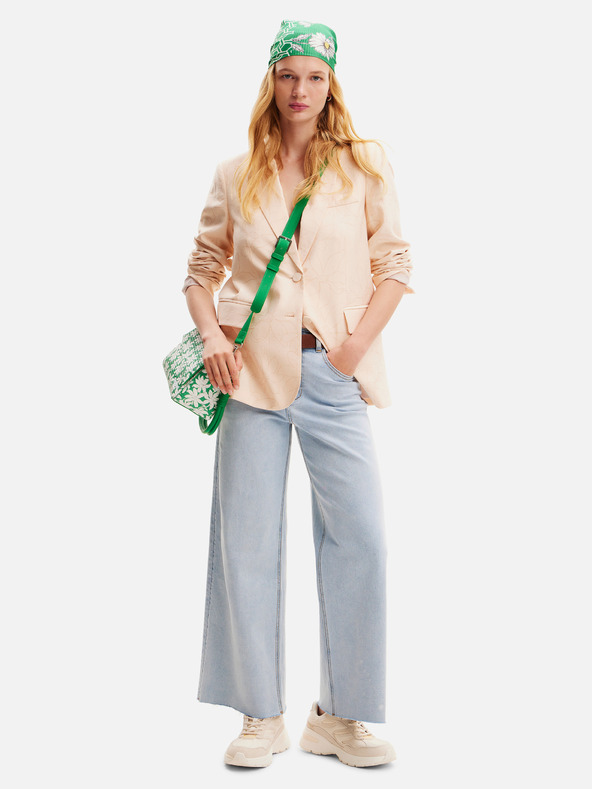 Desigual Sárgabarack színű női virágos Desigual Elbert dzseki