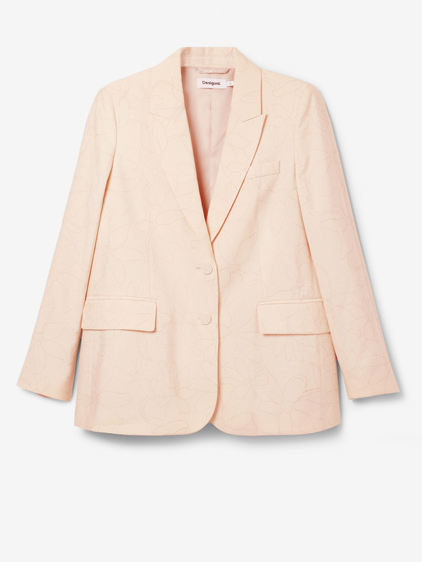 Desigual Sárgabarack színű női virágos Desigual Elbert dzseki