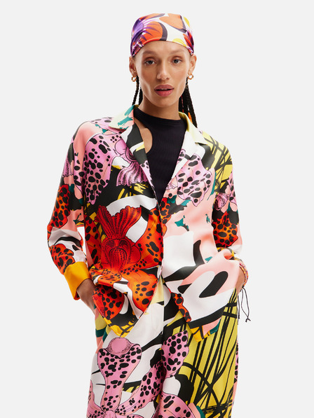 Desigual Piros és rózsaszín női mintás selyemblúz Desigual Ericeira Lacroix Ericeira Lacroix