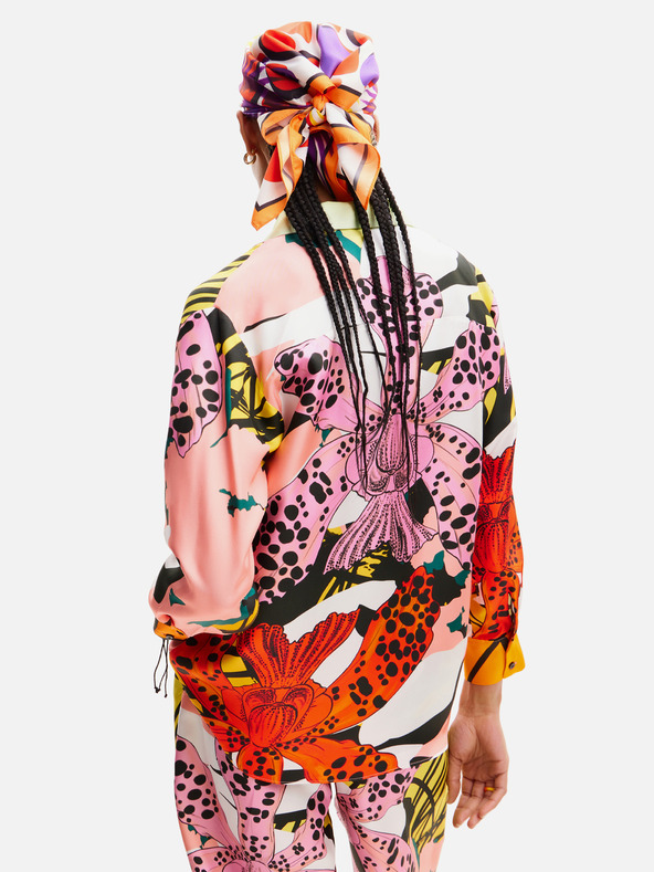 Desigual Piros és rózsaszín női mintás selyemblúz Desigual Ericeira Lacroix Ericeira Lacroix