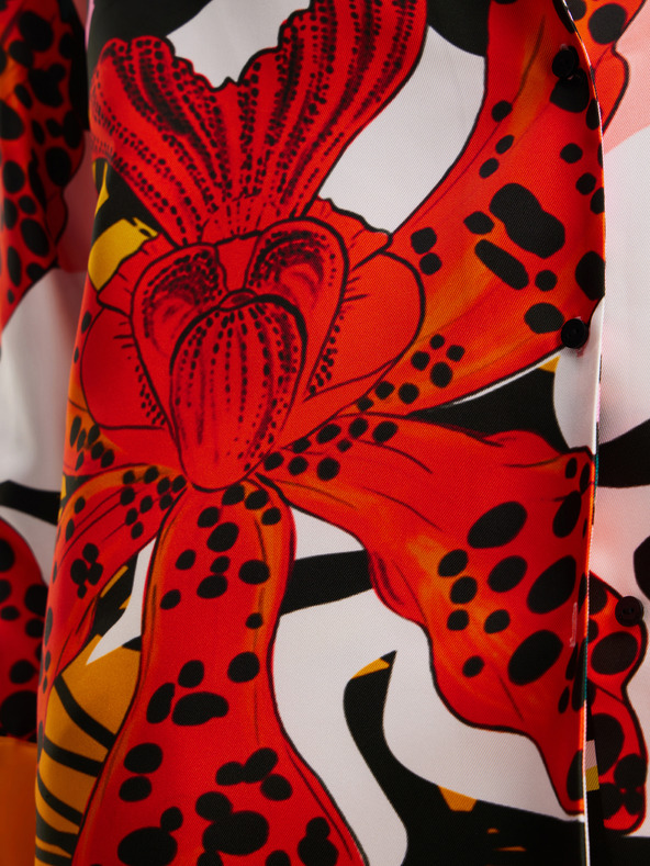 Desigual Piros és rózsaszín női mintás selyemblúz Desigual Ericeira Lacroix Ericeira Lacroix