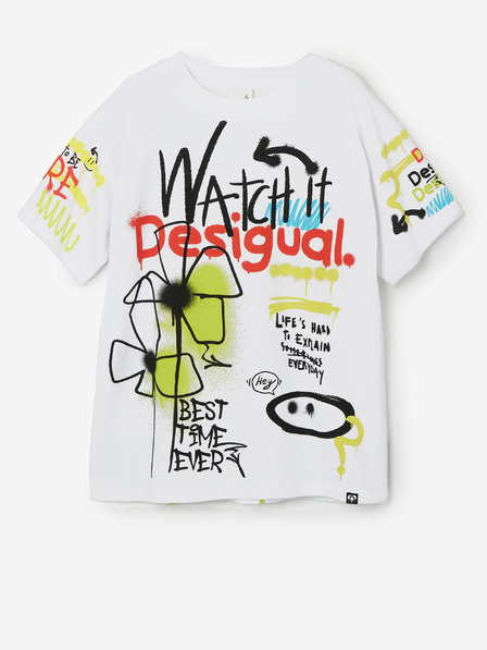 Desigual Fehér Desigual fiúk póló Aslan