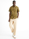 Celio Khaki színű, mintás férfi ing Celio Daprinti