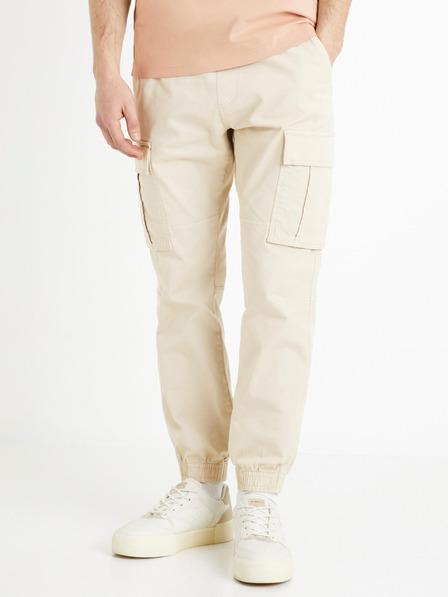 Celio Krémszínű férfi cargo nadrág Celio Docar