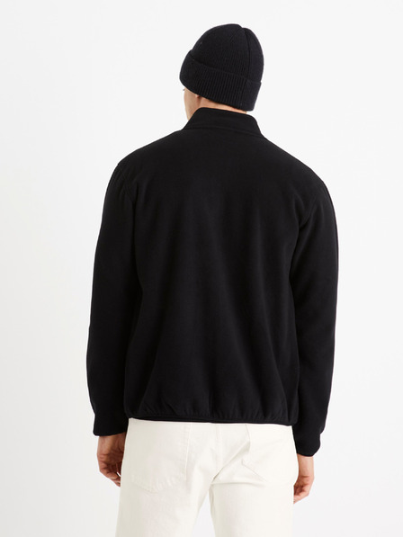 Celio Fekete férfi fleece kapucnis pulóver Celio Cepolaire