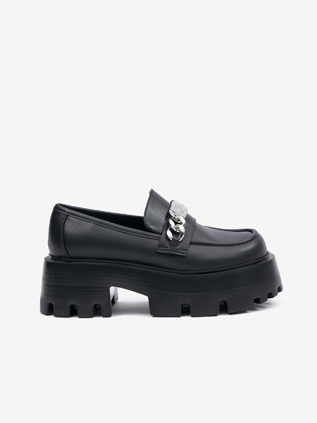 Steve Madden Fekete Női bőr cipő Steve Madden Motoride Loafer Loafer