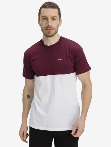 Vans Férfi bordó és fehér VANS Colorblock póló