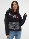 Desigual Fekete női Desigual Rolling kapucnis pulóver