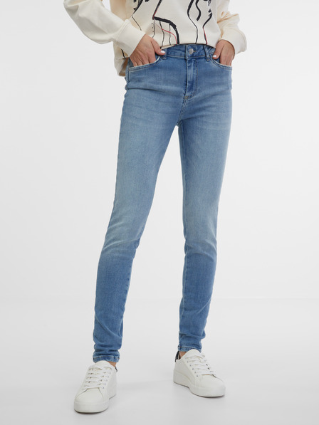 Pieces Világoskék skinny fit farmer Pieces Delly