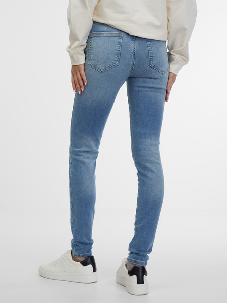 Pieces Világoskék skinny fit farmer Pieces Delly