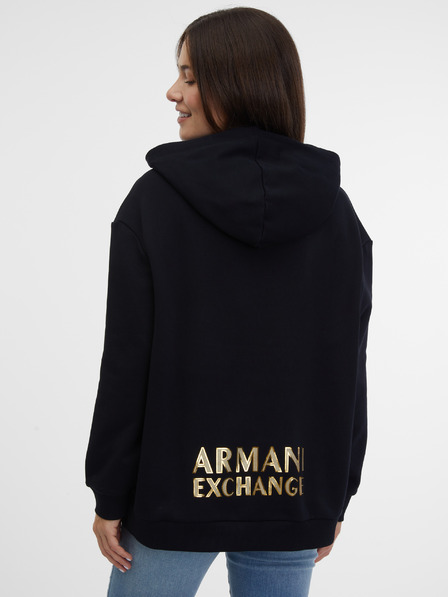 Armani Exchange Fekete női kapucnis pulóver Armani Exchange
