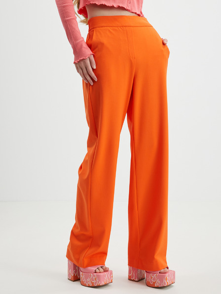 Vero Moda Narancssárga női széles szárú nadrág VERO MODA Lis Cookie