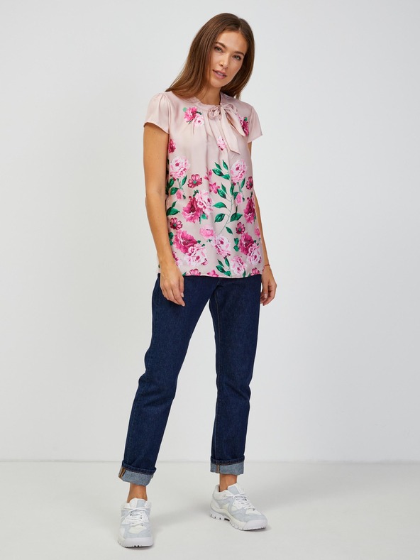 Orsay ORSAY halványrózsaszín virágmintás blúz