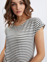 Orsay ORSAY krémszínű-kék csíkos női póló