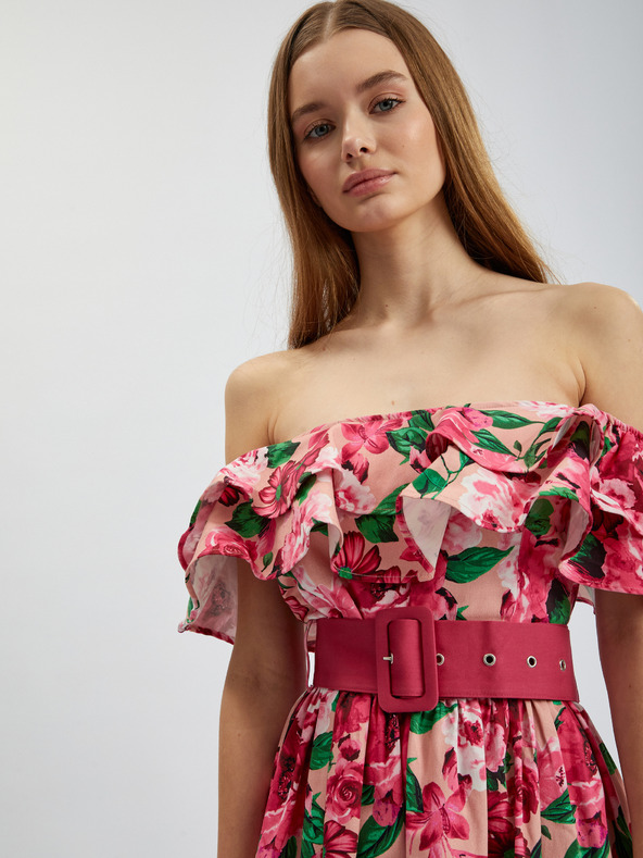 Orsay ORSAY sötétrózsaszín virágmintás női ruha