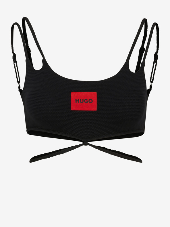 HUGO HUGO fekete női fürdőruhás top