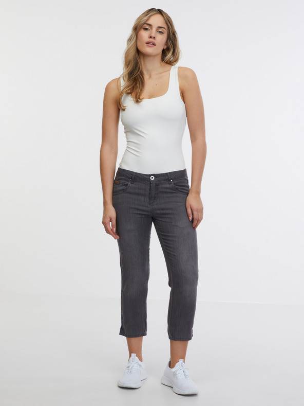 Sam 73 Szürke női háromnegyedes egyenes szabású farmer SAM 73 Antonella