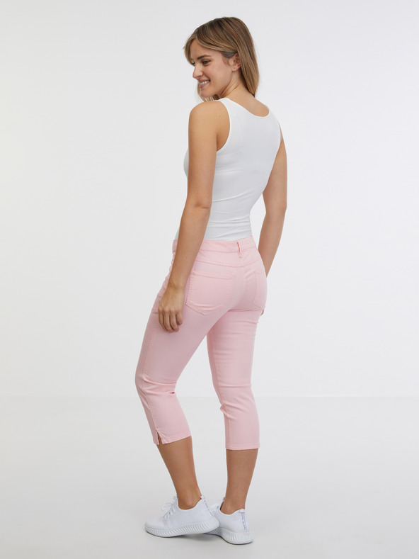 Sam 73 Világos rózsaszín női háromnegyedes slim fit farmer SAM 73 Amara