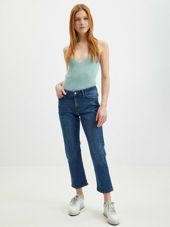 Orsay ORSAY sötétkék rövidített straight fit női farmer