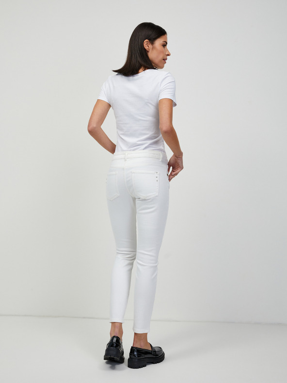 Orsay Fehér rövid skinny fit farmernadrág ORSAY