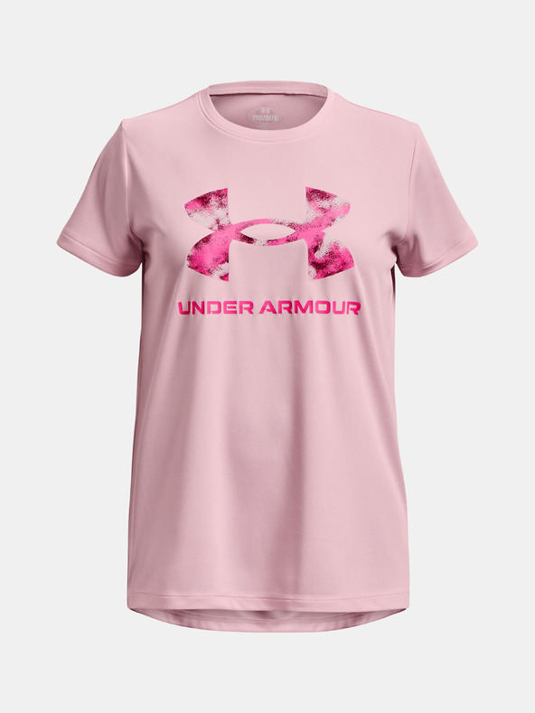 Under Armour Lány póló Under Armour Tech Solid Print Fill BL SSC