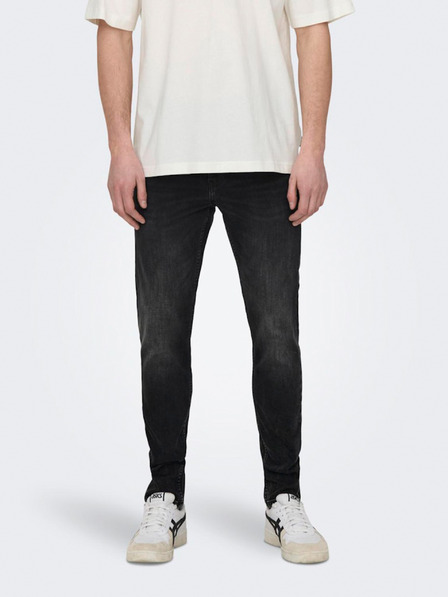 ONLY & SONS Fekete férfi skinny fit farmer ONLY & SONS Warp