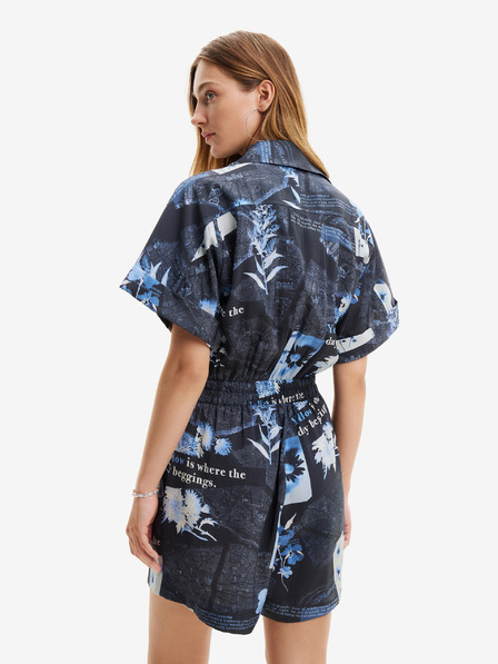 Desigual Sötétkék női mintás kezeslábas Desigual Napoles