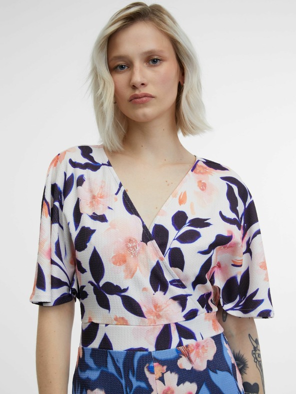 Orsay ORSAY sötétkék női virágos női kezeslábas