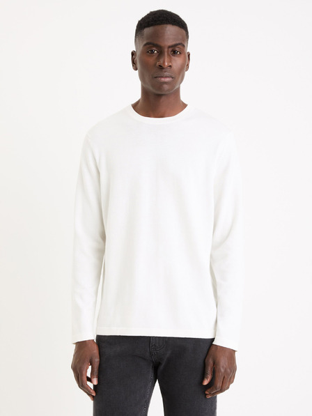 Celio Fehér férfi basic pulóver Celio Gewells