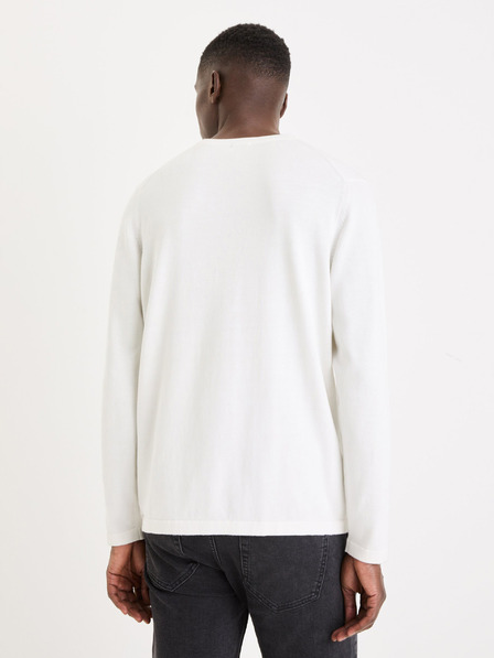 Celio Fehér férfi basic pulóver Celio Gewells