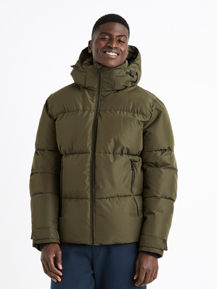 Celio Khaki férfi steppelt téli kabát Celio CUNOTTE