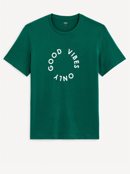 Celio Sötétzöld férfi póló Celio Gecircu