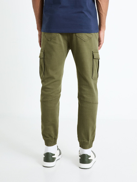 Celio Khaki színű férfi cargo nadrág Celio Cokit4