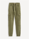 Celio Khaki színű férfi cargo nadrág Celio Cokit4