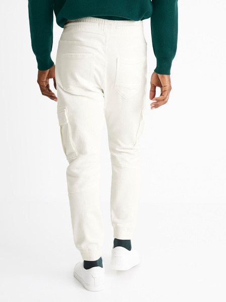 Celio Krémszínű férfi cargo nadrág Celio Cokit4