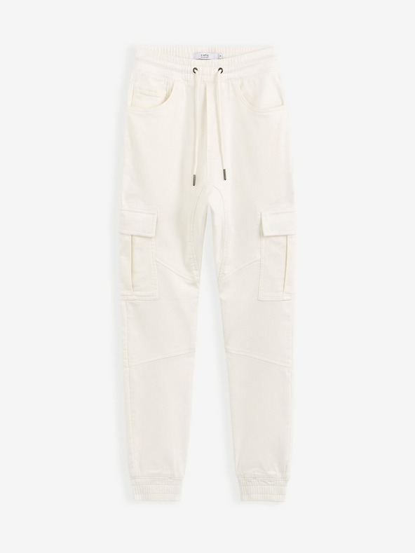 Celio Krémszínű férfi cargo nadrág Celio Cokit4