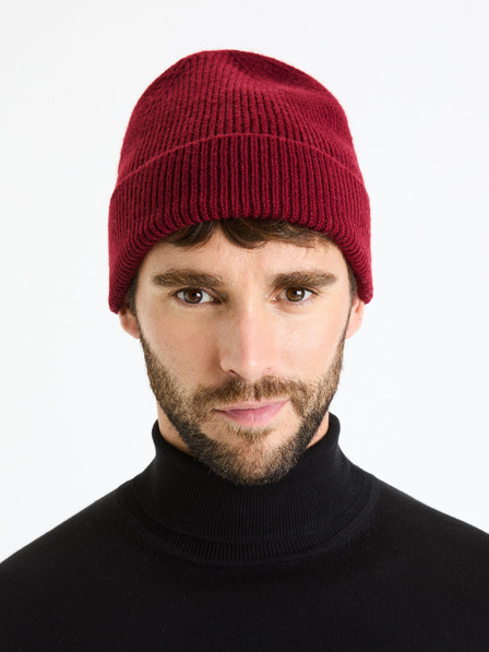 Celio Férfi bordó téli sapka Celio Viribean