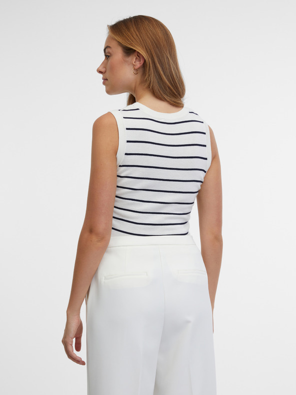 Orsay Kék-krém csíkos női felső ORSAY