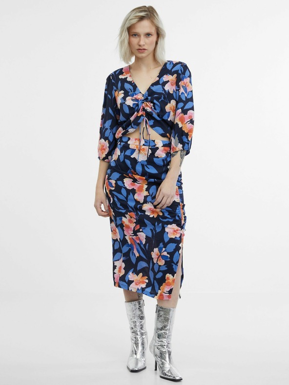 Orsay ORSAY rózsaszín és kék női virágos szoknya