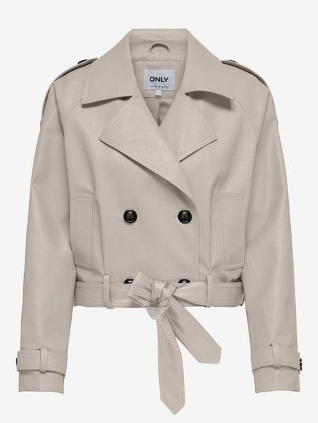 ONLY Krémszínű női bőrdzseki ONLY Vera